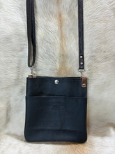 Load image into Gallery viewer, Mini Crossbody - Black and Copper Leather
