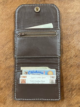 Load image into Gallery viewer, Brown Brindle Hair-on-Hide and Brown Tan Leather Wallet
