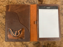 Load image into Gallery viewer, 5&quot; x 7&quot; Brand Embossed Leather Notebook
