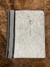 Load image into Gallery viewer, 3&quot; x 5&quot; Salt &amp; Pepper Hair-on-Hide Notebook
