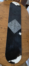 Load image into Gallery viewer, Table Runner 6&#39; x 12&quot; - Black and White Hair-on-Hide
