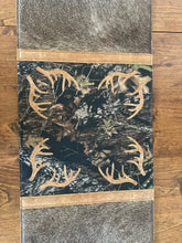 Load image into Gallery viewer, Table Runner 6&#39; x 12&quot; - Brown Hair-on-Hide w/Mossy Oak and Antlers
