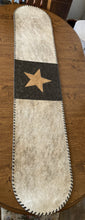Load image into Gallery viewer, Table Runner 5&#39; 10&quot; x 14&quot; - Tan Hair-on-Hide w/ Center Star
