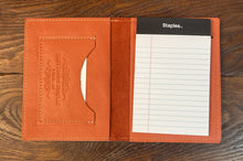 Load image into Gallery viewer, 3&quot; x 5&quot; Orange Leather Notebook

