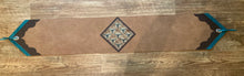 Load image into Gallery viewer, Table Runner 6&#39; x 12&quot; - Tan w/Embossed Longhorn Leather
