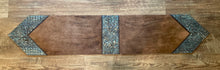 Load image into Gallery viewer, Table Runner 5&#39; x 12&quot; - Brown Brindle hair-on-Hide w/Embossed Rose and Gator
