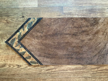 Load image into Gallery viewer, Table Runner 5&#39; 10&quot; x 12&quot; - Brown Brindle hair-on-Hide w/Embossed Feathers
