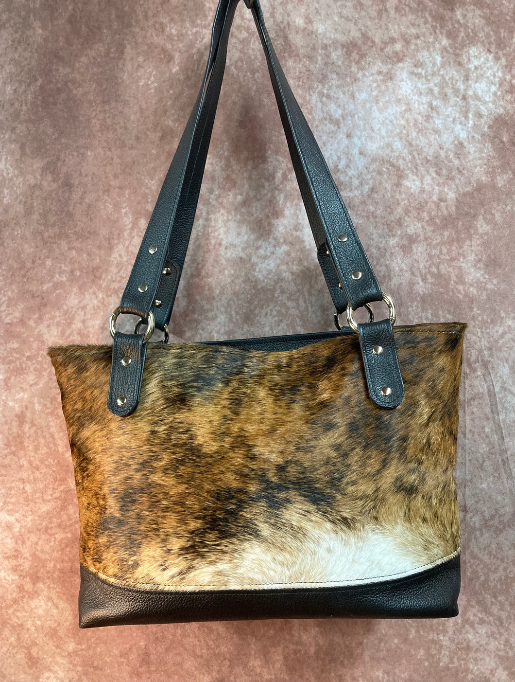 Urban Tote - Tri-Color Brindle Hair-on-Hide