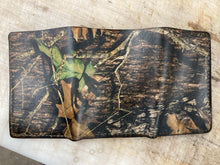 Load image into Gallery viewer, Tri-fold Mossy Oak Leather Wallet
