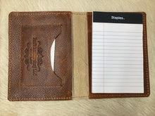 Load image into Gallery viewer, 3" x 5" Brown Hair-on-Hide with Rose Notebook

