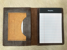 Load image into Gallery viewer, 3" x 5" Brown Acid Wash Hair-on-Hide Notebook
