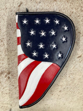 Load image into Gallery viewer, Large American Flag-Inspired Hand Tooled Pistol Case
