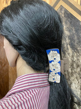 Load image into Gallery viewer, Large Claw Clip - Hand Tooled Leather White Roses
