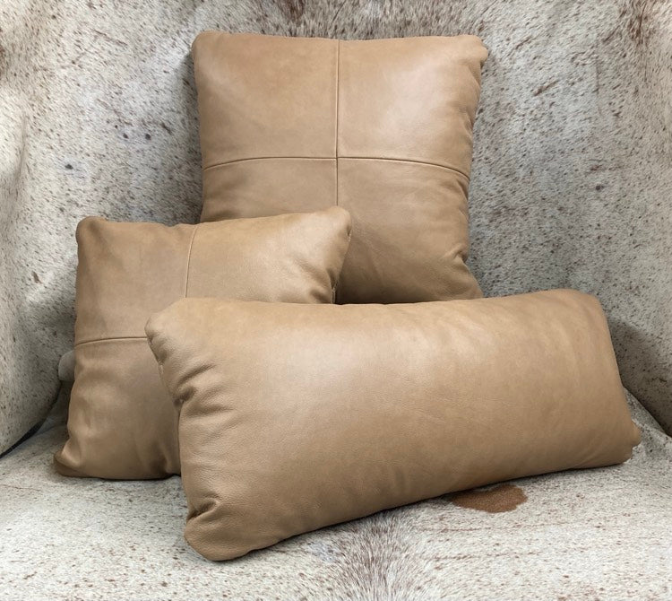 Pillows - Camel Tan Leather