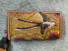 Load image into Gallery viewer, Hand Tooled Scissor Tail/Indian Paint Brush Wallet
