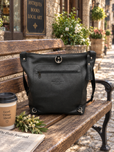 Load image into Gallery viewer, Backpack/Crossbody Bag -  Tri-color Hair-on-Hide and Black Leather
