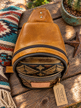 Load image into Gallery viewer, Sling Bag/Aztec Embossed Leather
