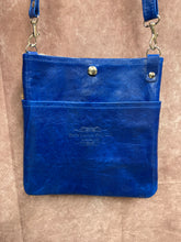 Load image into Gallery viewer, Mini Crossbody - Blue Acid Wash Hair-on-Hide Leather
