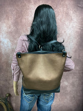 Load image into Gallery viewer, Backpack/Crossbody Bag -  Copper and Black Leather
