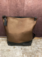 Load image into Gallery viewer, Backpack/Crossbody Bag -  Copper and Black Leather
