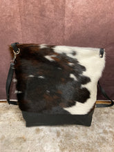 Load image into Gallery viewer, Backpack/Crossbody Bag -  Tri-color Hair-on-Hide and Black Leather
