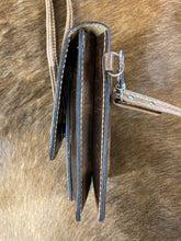 Load image into Gallery viewer, Cell Phone Purse - Brown Crinkled Leather w/Longhorn Concho
